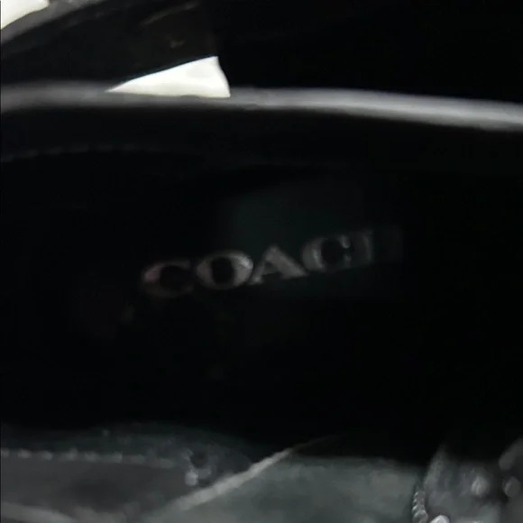 Coach Black Ankle Booties with Textured Strap - Picture 3 of 3
